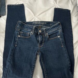 American Eagle Outfitters Women's Dark Blue Skinny Jeans